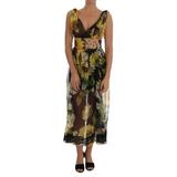 Dolce & Gabbana Multicolor Sunflower Floral Lace Dress