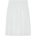 Burberry Pleated Skirt With Silk Lining In Optic White