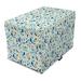 Fish Dog Crate Cover Dolphin Starfish Jellyfish Sea Shells on Plain Backdrop Illustration Easy to Use Pet Kennel Cover for Medium Large Dogs 35 x 23 x 27 Dark Sky Blue Marigold by Ambesonne