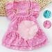 Summer Pet Dog Cat Lace Tutu Princess Dress Flower Wedding Skirt Costume