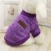 Pet Dog Classic Knitwear Sweater Fleece Sweater Soft Thickening Warm Winter Puppy Dogs Coat Pet Dog Cat Clothes Soft Puppy Clothing for Small Dogs Purple M