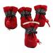 JANDEL 4Pcs Set Dog Boots Pet Antiskid Shoes Winter Warm Skidproof Sneakers Paw Protectors