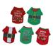 Small Pet Dogs Christmas Costumes Cute Snowman Snowflake Xmas Pet Clothes for Dog Soft Suit Shirts