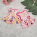 Shulemin Dog Dress Fruit Pattern Printing Two-legged Cotton Ruffle Hem Pet Princess Skirt for Summer M Strawberry
