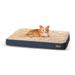 K&H Pet Products Quilt-Top Superior Orthopedic Bed Navy/Geo Flower Small 27 X 36 Inches