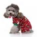 Pet Dog Christmas Pajamas Flannel Cold Weather Jumpsuit for Small And Medium Dogs - Red L