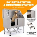 50â€� Stainless Steel Dog Grooming Bath Tub Kit Pet Bathing Station Wash Shower