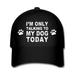 Dog Cap Funny Dog Cap I Am Only Talking To My Dog Today Cap Funny Pet Gift Dog Lover Gift Dog Person Gift Funny Cap Dog Cap Pet Gift