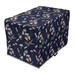 Dragonfly Dog Crate Cover Continuous Floral Pattern with Lilies and Lupine Flowers Spring Easy to Use Pet Kennel Cover Small Dogs Puppies Kittens 7 Sizes Dark Blue and Multicolor by Ambesonne