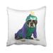 BPBOP White Dog Boston Terrier In Dinosaur Costume Pet Puppy Suit Nose Animal Baby Canine Pillowcase Pillow Cover 18x18 inches