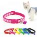 Prettyui Pet Kitten Dog Collar Pet Footprint Bell Collar Green Black Red Blue Red