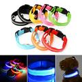 Spencer LED Dog Collar USB Rechargeable Safety Light Up Glowing Pet Collars for Dog with Nylon Webbing 3 Glowing Modes & 3 Reflective Strings Perfect for Small Medium Dogs S-XL Blue