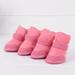 Taykoo 4Pcs Pets Dog Fashion Winter Warm Boots Anti-Slip Snow Waterproof Booties Shoes