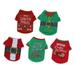 Small Pet Dogs Christmas Costumes Cute Snowman Snowflake Xmas Pet Clothes for Dog Soft Suit Shirts