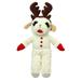 Multipet Holiday Standing Lamb Chop with Antlers Plush Dog Toy Medium