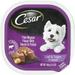 CESAR Soft Wet Dog Food Loaf & Topper in Sauce Filet Mignon Flavor with Bacon & Potato 3.5 oz. Easy Peel Tray
