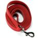 logical leather 6 foot dog leash - best for training - water resistant heavy full grain leather lead - red