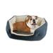 Canine Creations Arlee Cozy Oval Round Cuddler Dog Bed - Memory Foam - Chew Resistant - Medium Large (choose your color)