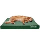 FurHaven Pet Products Indoor/Outdoor Oxford Memory Top Deluxe Mattress Pet Bed for Dogs & Cats - Forest Jumbo