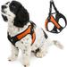 Gooby Escape Free Easy Fit Harness - Orange Large - Escape Free Step-In Harness with Neoprene Body for Small Dogs and Medium Dogs Indoor and Outdoor use
