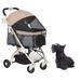 HPZ Pet Rover Lite Travel Dog Cat & Pet Stroller Taupe