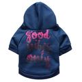 COUTUDI Dog Hoodie for Small Dogs Good Vibes Only Word Print Dog Hoodie Cat Hoodie Warm Winter Puppy Sweater Soft Puppy Hoodie Dog Coat Casual Sweatshirt