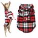 Stibadium Dog Shirts Summer British Style Plaid Dog Shirts Breathable Pet Puppy T-Shirt Dog Clothes For Small Medium Dogs Cat Red