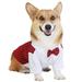 Dog And Cat Costume Gentleman Clothes Wedding Suit Formal Shirt For Small Dogs Bowtie Tuxedo Pet Outfit