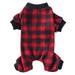 Manfiter Pet Pajamas for Dogs Plaid Sweaters Soft Clothes Puppy Autumn & Winter Costume