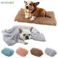 BadPiggies Dog Fluffy Faux Fur Blanket Reversible Plush Cat Sleep Mat for Pet Bed Couch Sofa Car (S Blue)