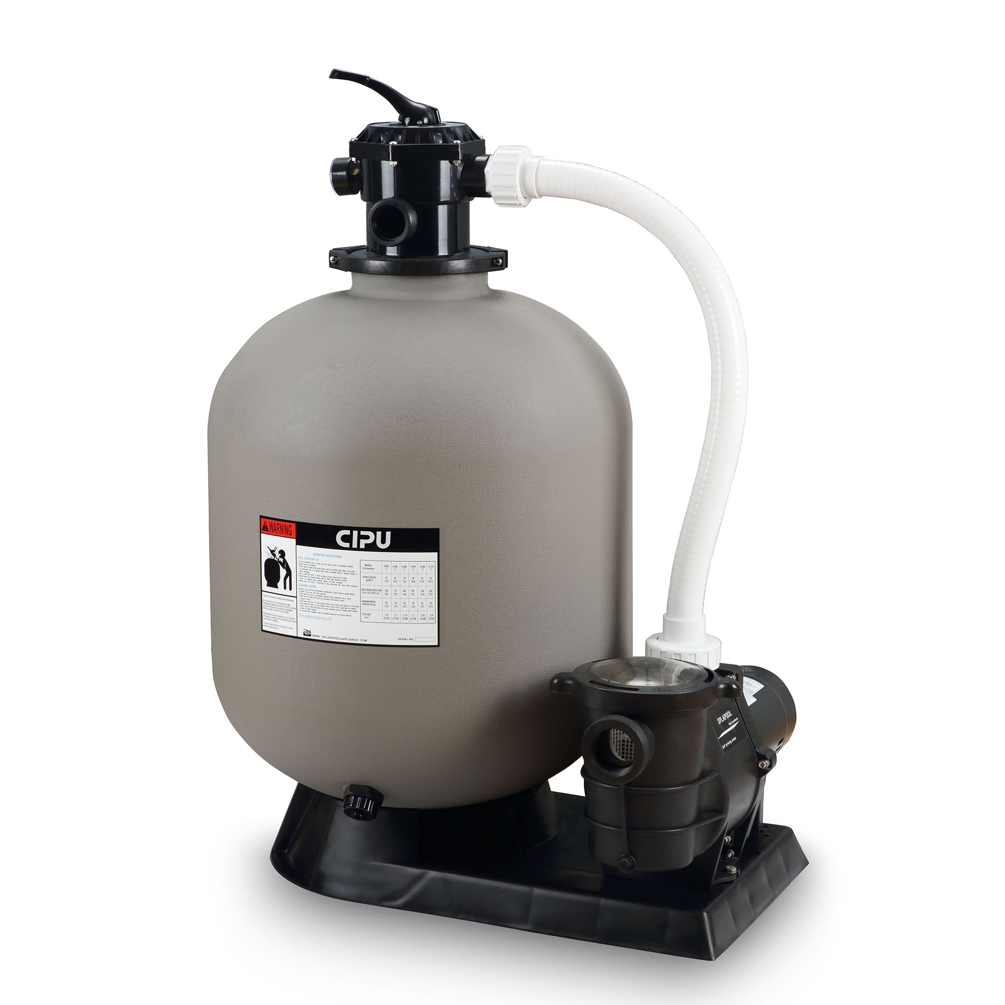 16-Inch Above Ground Swimming Pool S Filter System with 0.75 HP Pump