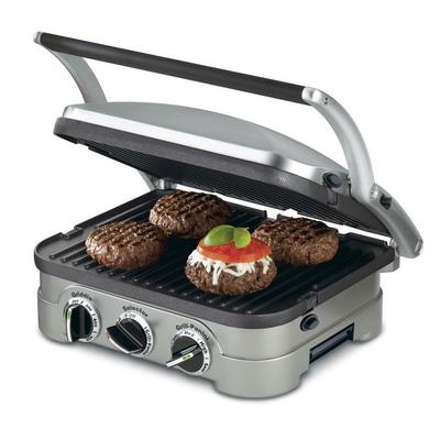 Cuisinart 5-in-1 Silver Countertop Griddler with Reversible Plates