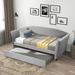 AOOLIVE Modern Design Twin Size Upholstered Daybed with Trundle, Grey