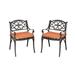 Cast Aluminum Outdoor Chair with Cushions by Homestyles- Set of 2