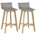 walmeck Bar Chairs 2 pcs Solid Acacia Wood