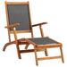 vidaXL Patio Deck Chair Solid Acacia Wood and Textilene