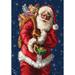 Black Santa Claus Christmas Garden Flag Toys Presents 12.5 x 18 Briarwood Lane