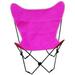 CC Outdoor Living 35 Retro Style Outdoor Patio Butterfly Foldable Chair with Pink Cotton Duck