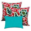 3-Pc Saucy Flowers Pillow Set