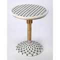 Beaumont Lane Island Living Rattan Bistro Table in White and Black