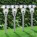 Solar Pathway Lights Outdoor 4 Pack Decorative Solar Garden Lights Waterproof Glass Stainless Steel Auto-on/off Solar Landscape Lights for Lawn Patio Yard Garden Pathway Driveway