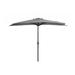 Westin Outdoor 9 Ft Half Market Umbrella for Backyard Patio Apartment Balcony Window UV Weather Resistant Gray