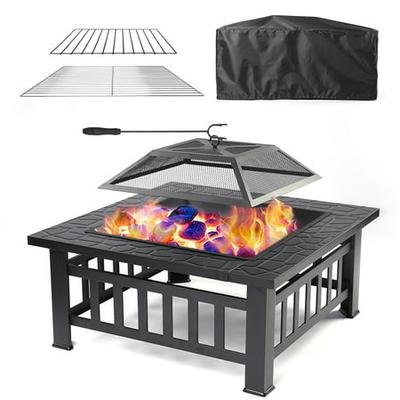 32 Fireplace Heater Bbq, Square Metal Fire Pit Lid