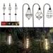 Alpine 8048323 33 in. Solalris Glass & Iron Edison Bulb Solar Garden Stake Bronze - Pack of 6