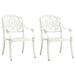 Suzicca Garden Chairs 2 pcs Cast Aluminum White