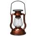 MIXFEER Solar Powered Hanging Candle Light Retro LEDs Oil Lamp Flickering Flameless Solar Lantern Outdoor Hanging Lighting for Patio Garden Yard Tent