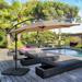 Abble 10 ft. Lighted Cantilever Umbrella Tan