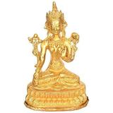 Tibetan Buddhist Goddess White Tara - Brass Statue
