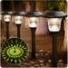 BEAU JARDIN 8 Pack Solar Pathway Lights Outdoor Waterproof Bright LED Solar Landscape Lights Garden Stake Glass Stainless Steel Auto On/Off Wireless Lighting for Garden Yard Walkway Bronze BG169