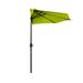 Polytrends 9 Sutton Half Round All-Weather Crank Patio Umbrella Lime